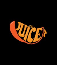 the juice logo on a black background